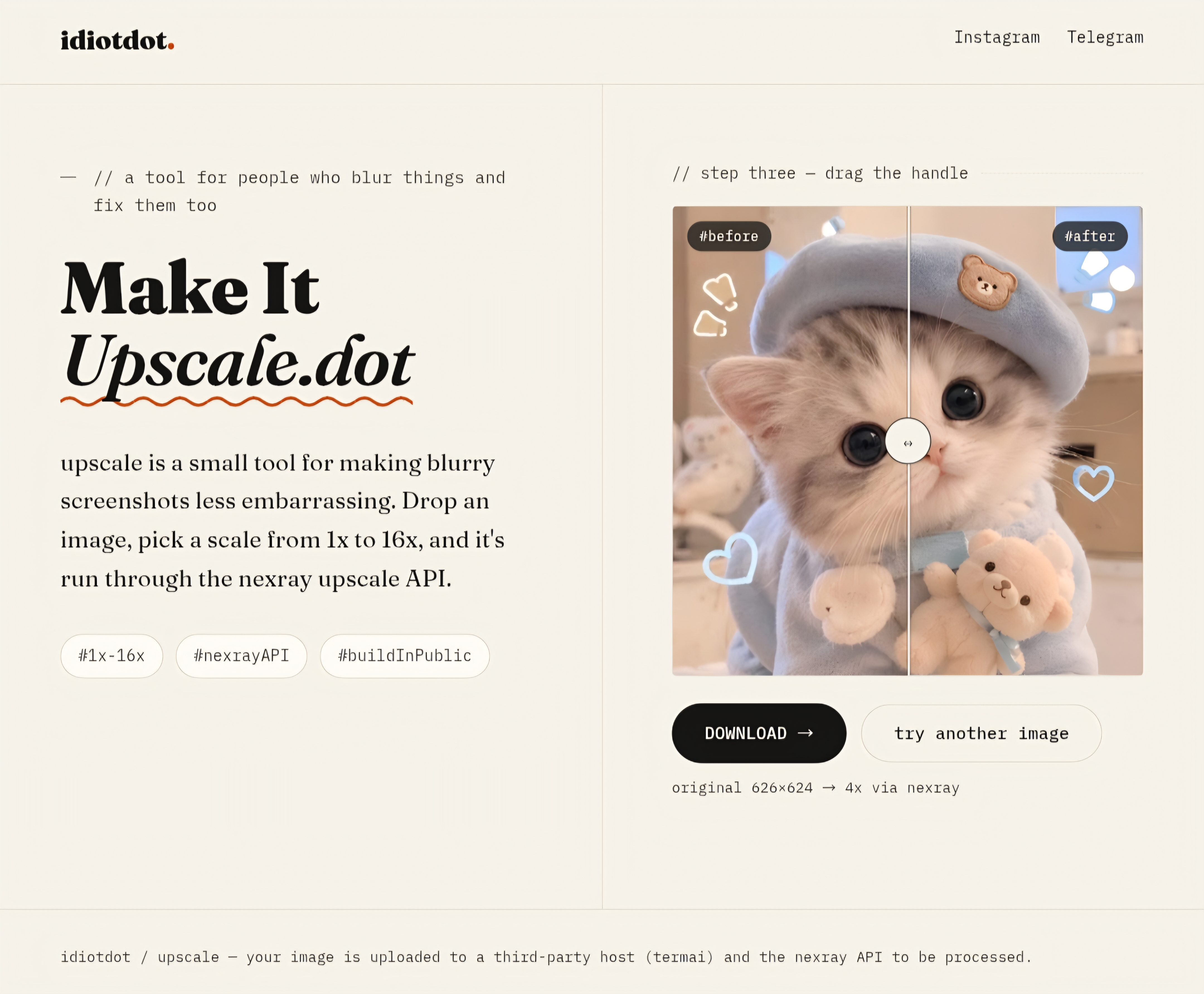 Upscale Image Project